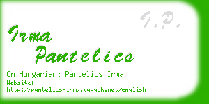 irma pantelics business card